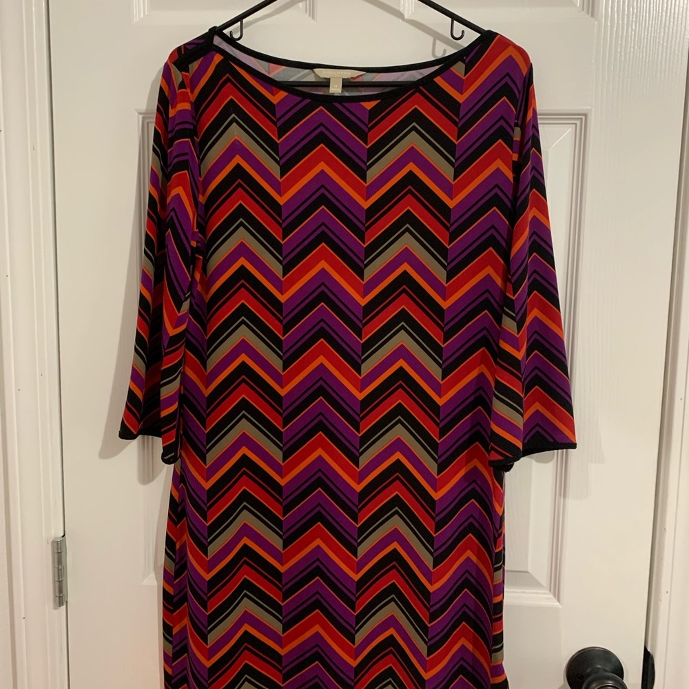 Wrinkle free easy travel dress just above the knee